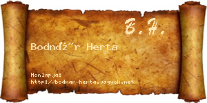 Bodnár Herta névjegykártya